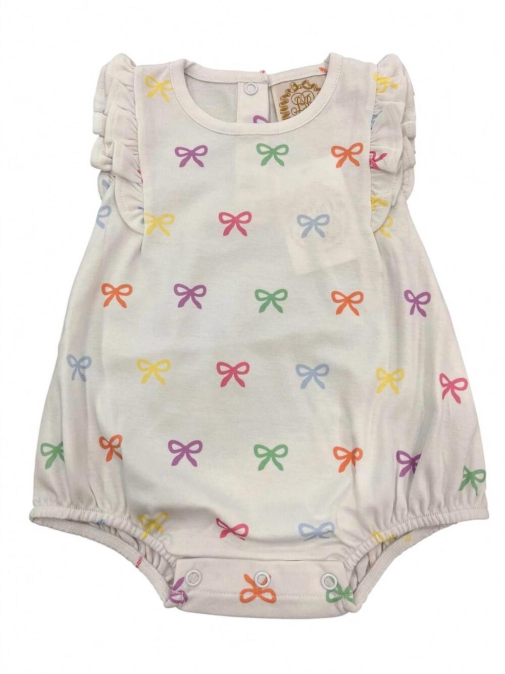NEW THE BEAUFORT BONNET COMPANY kids' ruehling ruffle bubble in bitty bows